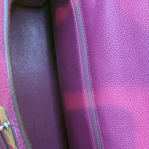 Hermes 32cm Tosca Clemence Retourne Kelly with Palladium Hardware - Picture 4 of 14